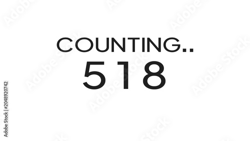 Business counting number text illustration. Increase counting money text.