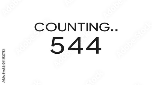 Business counting number text illustration. Increase counting money text.