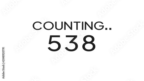 Business counting number text illustration. Increase counting money text.