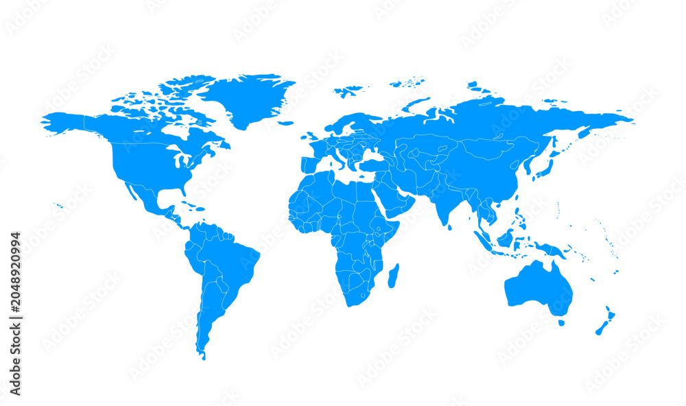 Fototapeta premium world map horizontal 03 illustration image graphic for design projects presentations digital media marketing visuals professional commercial content