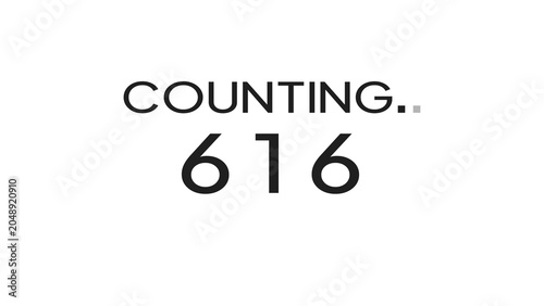Business counting number text illustration. Increase counting money text.