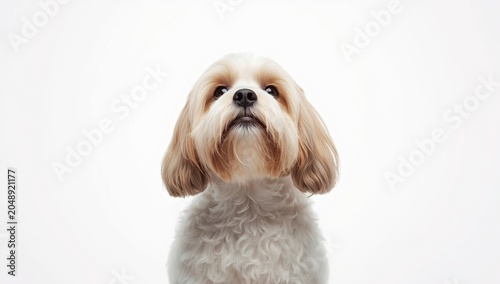 Gleeful havanese dog lookin...