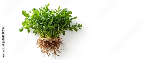 Organic arugula plant with ...
