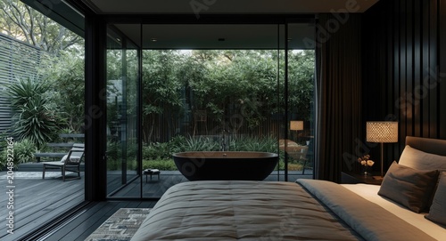 Luxurious bedroom featuring...