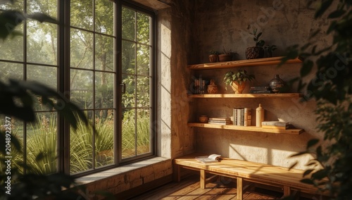 Serene reading spot beside ...