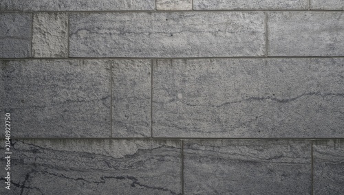 Grey brick rectangular ston...