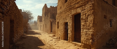 Quiet old town street with ...