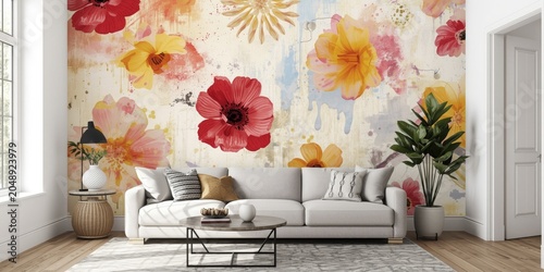 Summer-inspired abstract fl...
