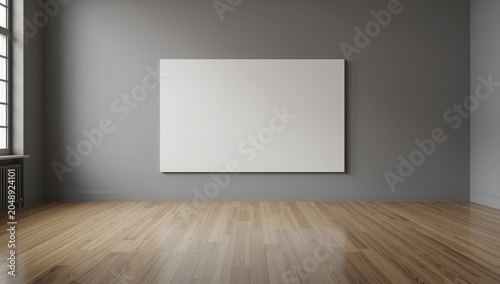 Gray gallery room showcasin...