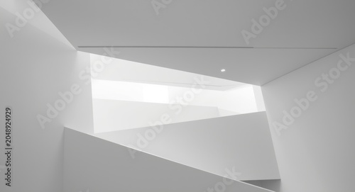 Minimalist white architectu...