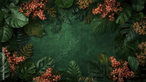 Mixed tropical foliage and ...