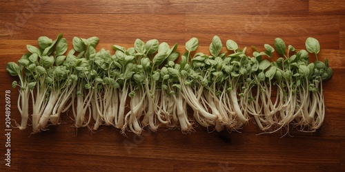 Young ginseng sprouts arran...