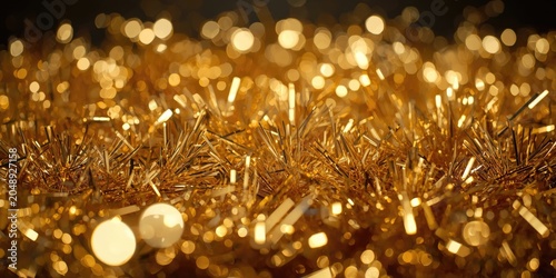 Radiant gold tinsel texture...