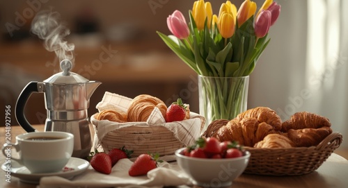 Festive mothers day breakfa...