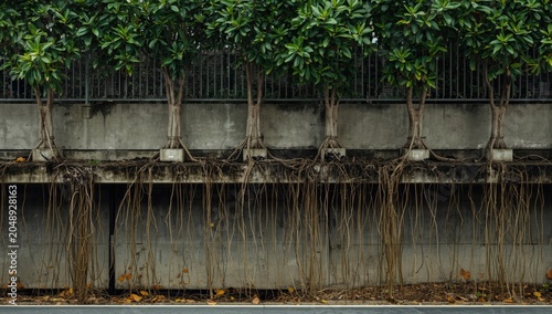 Healthy ficus trees thrivin...