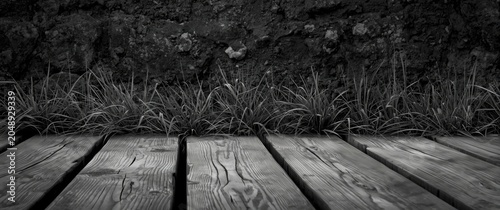 Monochrome stone floor phot...
