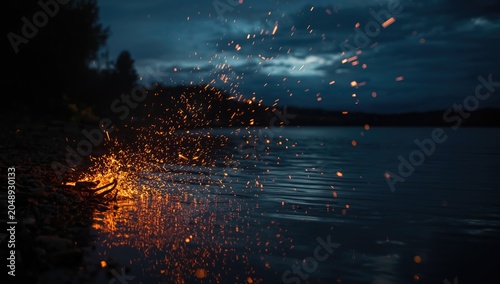 Mystical embers glowing at ...