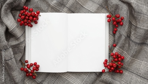 Winter holiday blank white ...