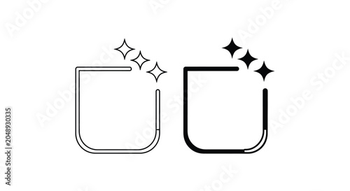 фотографія Cleaning bucket icon with sparkles