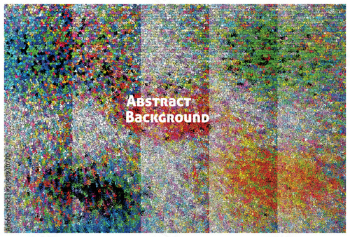 Quadro su tela Vibrant and chaotic abstract background composed of countless small colorful par