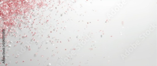 Pink confetti gently rainin...