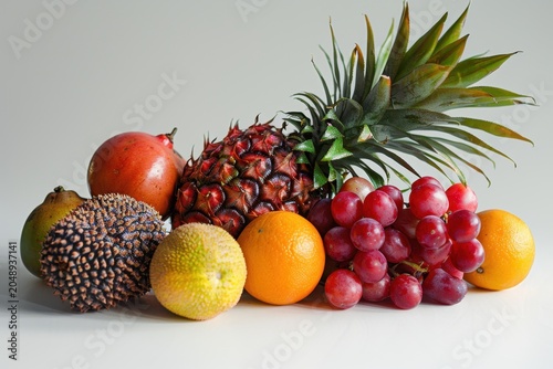 Pineapple, Grapes, Oranges, Exotic fruits, close-up of fruit