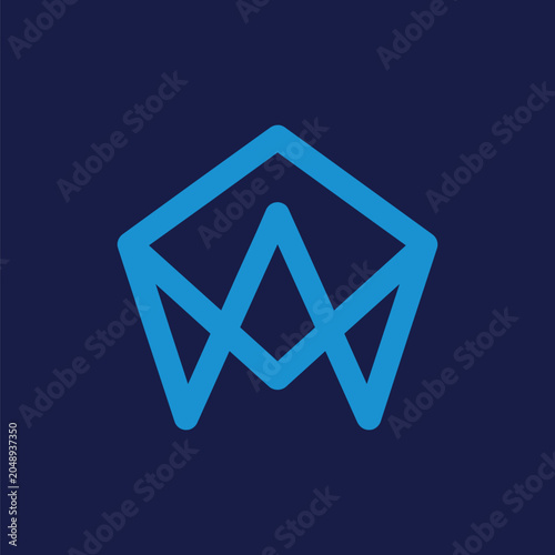 M and W letter logo design Vector