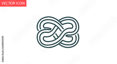 Fotografia Abstract Infinity Knot Symbol Vector Icon
