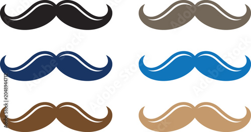 Photos Mustache styles shapes collection vector