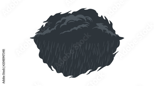 Dark Storm Cloud with Heavy Rain
