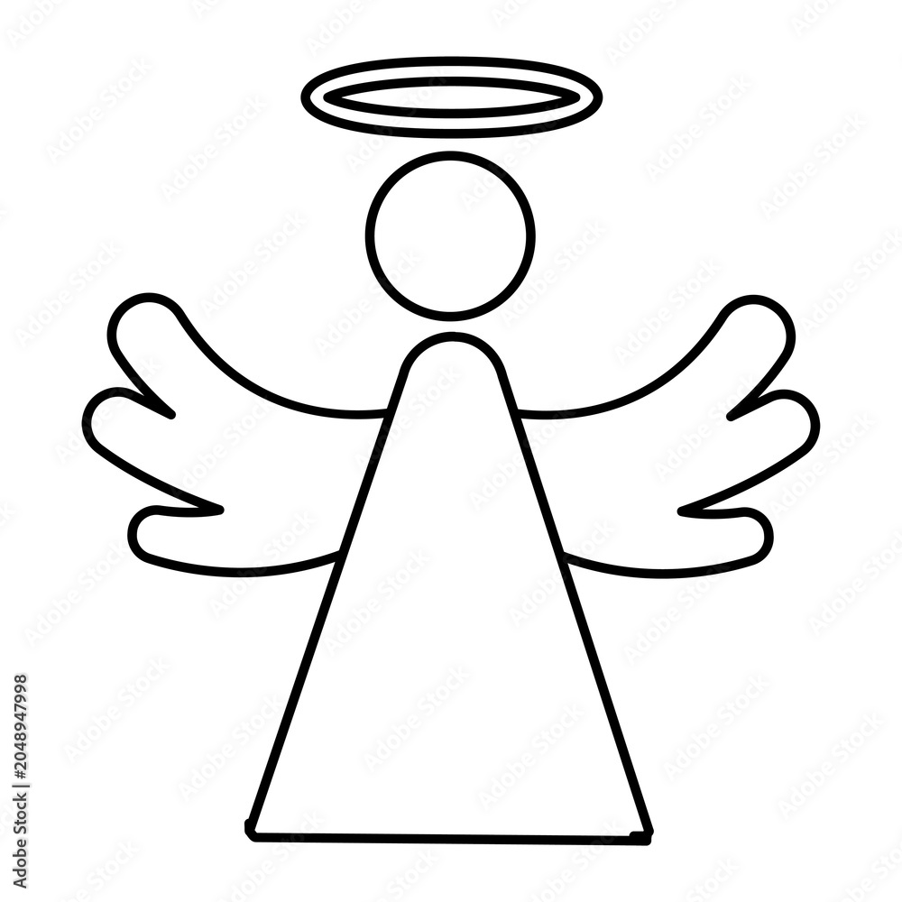 Obraz premium Png simple angel decor illustration, transparent background