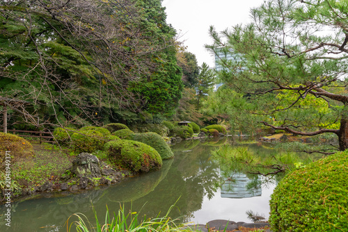 Принти на полотні Japanese Garden at Shinjuku gyoen in Tokyo, Japan
