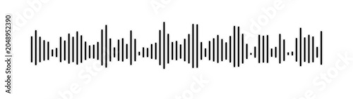 audio wave frequency digital animation.audio waveform spectrum animation. Sound waves on transparent background with alpha channel. Audio visualiser. Music equaliser. 4k animation.