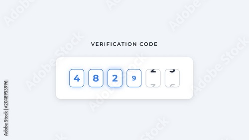 One Time Password OTP Verification Code UI Elements Set
