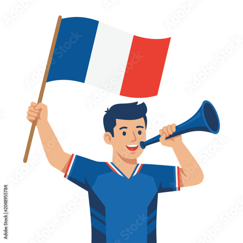France football fan flag vuvuzela