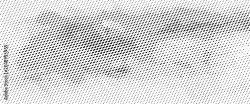 Quadro su tela Abstract wavy fabric texture with diagonal stripes and halftone dot pattern vect