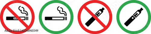 Smoking and vaping prohibition signs