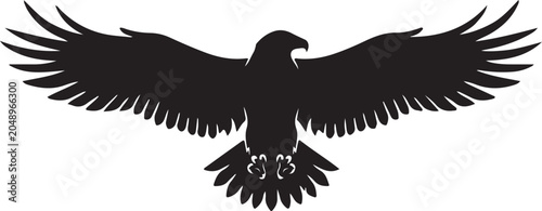 Bald Eagle side view silhouette,