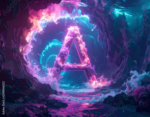 Glowing letter 