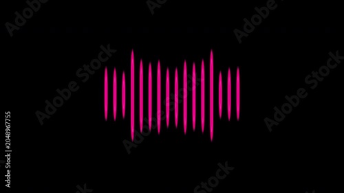Abstract animation of colorful sound wave equalizer. Animation. Audio spectrum simulation for music, computer calculating, futuristic, ads, animation.