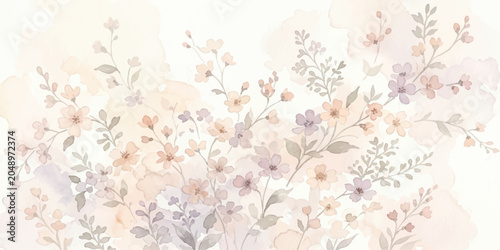Photos Abstract grunge floral background with seamless pink rose patterns and vintage s