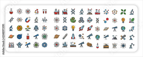 Photos Science bundle web icon Collection Laboratory, Chemistry, Physics, Biology and S