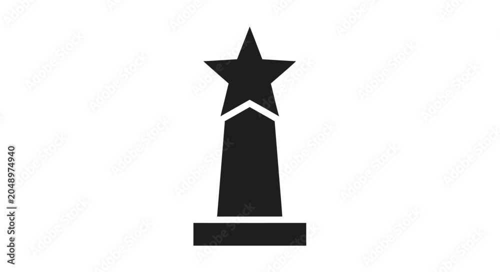Fototapeta premium Star Trophy Silhouette Icon