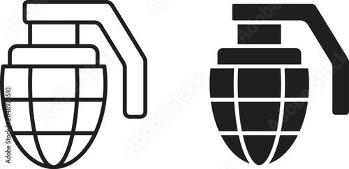 Fotografía Granade icon vector editable. black vectors set