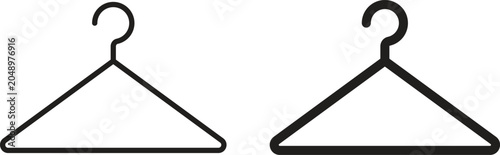 Hanger icon vector editable. black vectors set