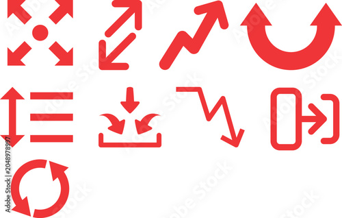 Foto Minimize icon rally compact size small scale arrows icons