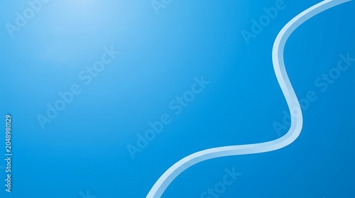 White Line Curve Design Against Transparent Blue Sky Background