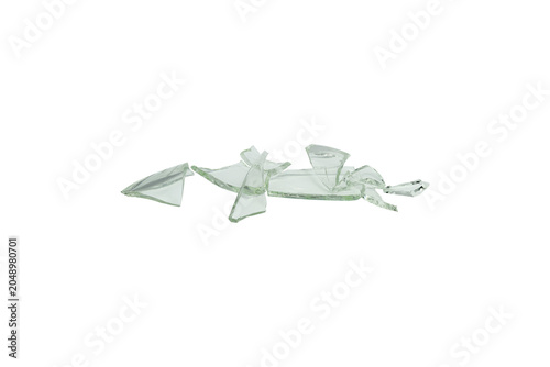 Broken Glass Shards Isolated on Transparent Background, Realistic Cracked Window Fragments Collection PNG