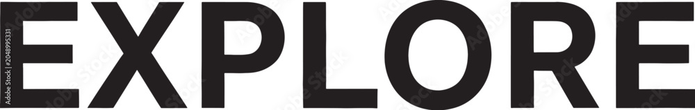 Fototapeta premium Bold explore text in modern style