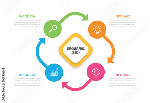 Modern Infographic design with business template. infographic icons designed for abstract background template milestone element modern diagram process. 